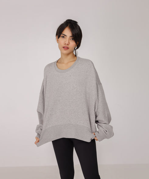 Women's Cropped Oversized Sweatshirt